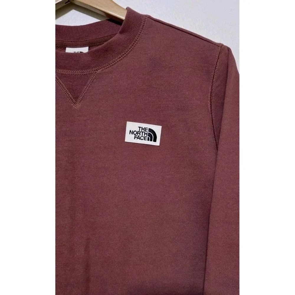 The North‎ Face Heritage Patch Crew Neck Sweatshirt M Woman Mauve Pink Pullover